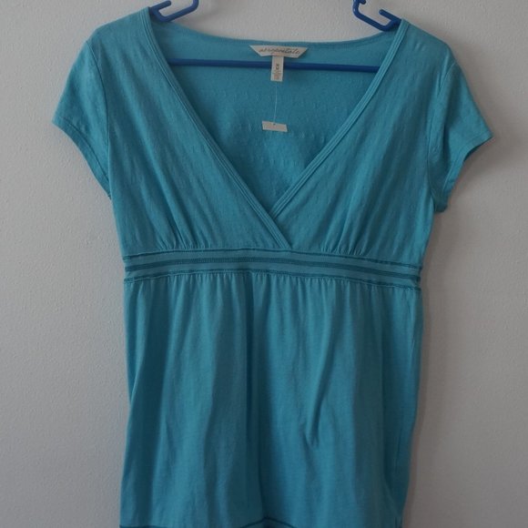 aeropostale Blue Knit Top Short Sleeve M - Picture 1 of 4
